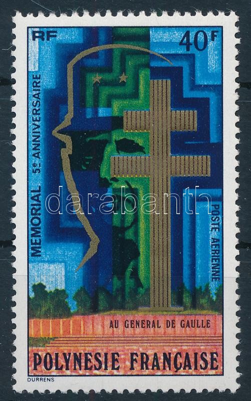 A De Gaulle emlékmű felállításának 5. évfordulója bélyeg, De Gaulle stamp