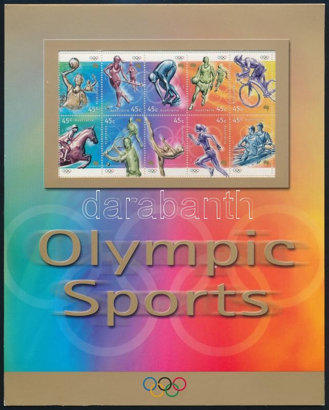 Nyári olimpia kisív díszkartonban, mini sheet