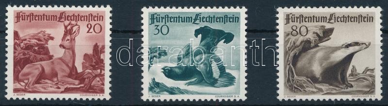 Liechtenstein; 1950 Vadászat (III.) sor Mi 285-287