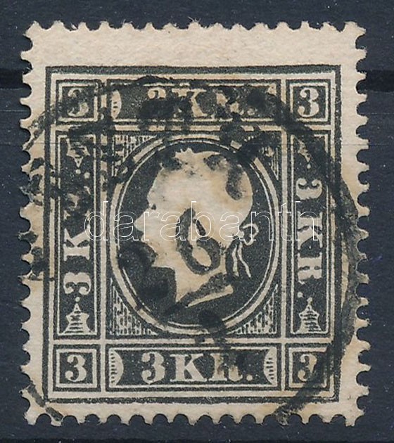 1858 3kr type Ic, fekete / black 