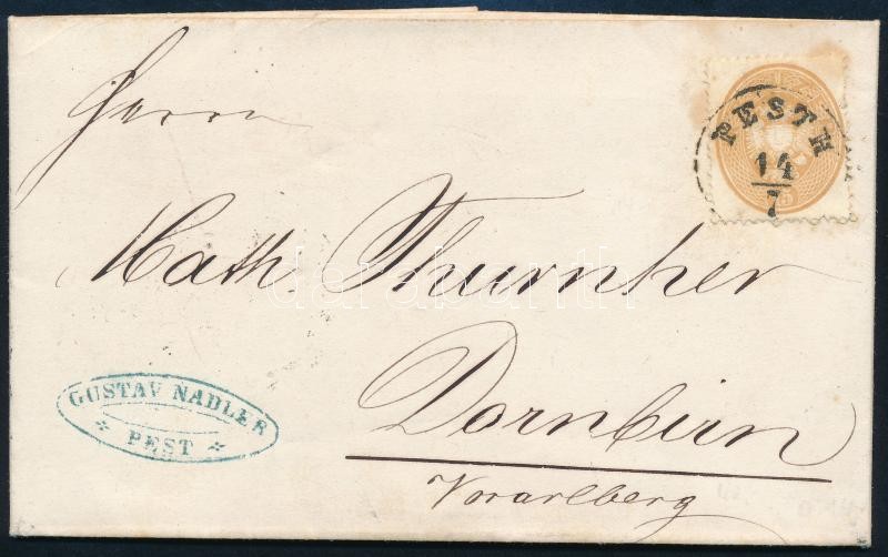1863 15kr levélen / on cover 