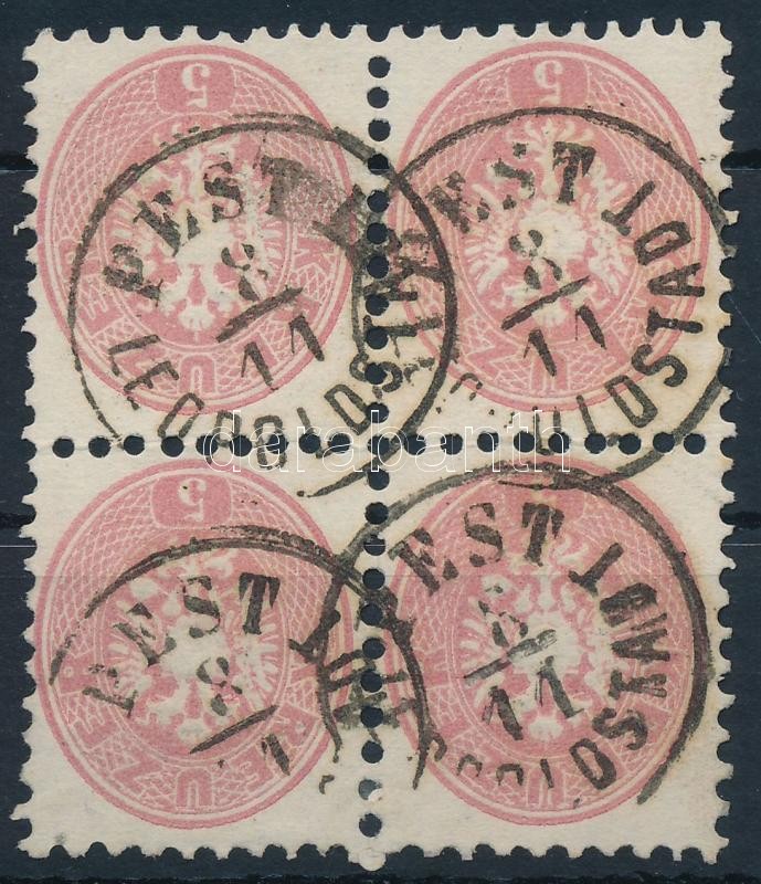 1864 5kr négyestömb / block of 4 