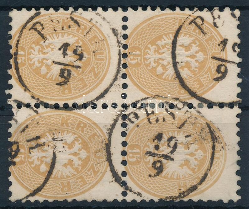 1864 15kr négyestömb / block of 4 