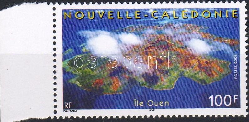 Insel Ouen Marke mit Rand, Ouen sziget ívszéli bélyeg, Island Ouen margin stamp