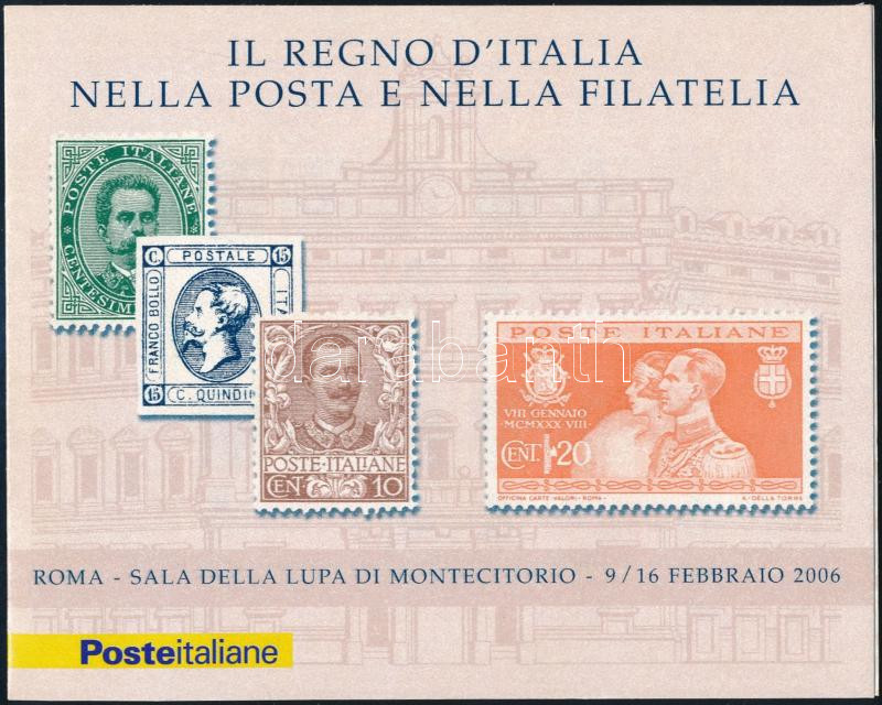 Olasz Királyság bélyegkiállítás bélyegfüzet / stamp booklet