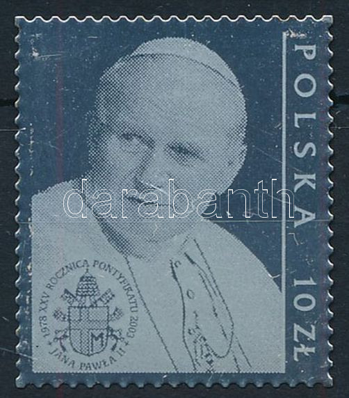 II. János Pál 25 éve pápa ezüst bélyeg
