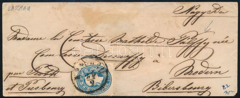 1862 15kr on cover 