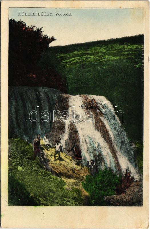 1934 Lucski-fürdő, Lúcky Kúpele (Liptó); Vodopád / vízesés ...