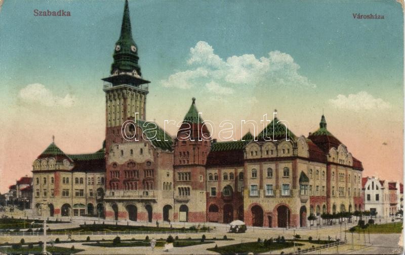 Szabadka, Városháza, Taussig Vilmos üzlete, Subotica, Town hall, shop
