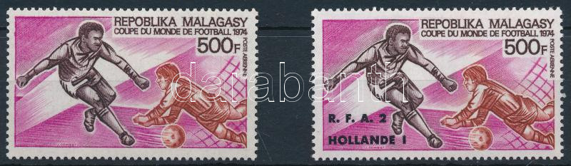 Soccer World Cup stamp + overprinted stamp, Labdarúgó-világbajnokság bélyeg + felülnyomott bélyeg