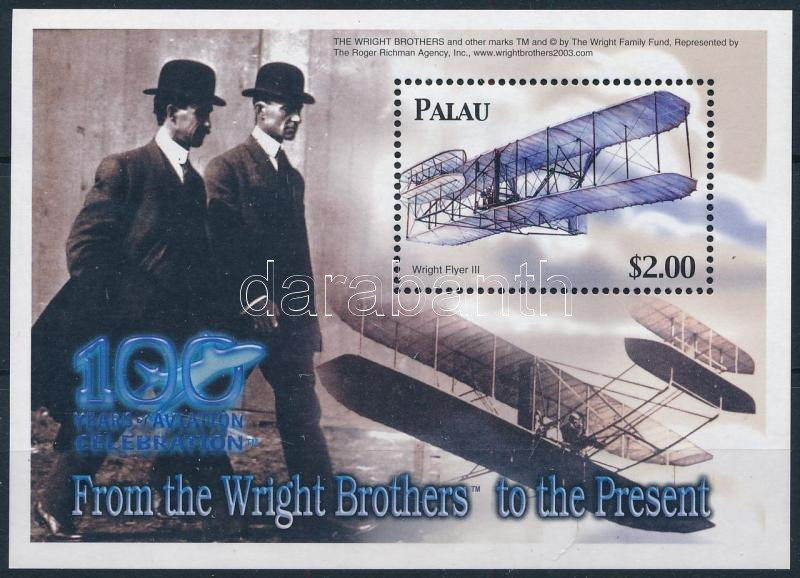 A Wright fivérek első motoros repülésének 100. évfordulója blokk, 100th anniversary block of the Wright brothers' first powered flight block