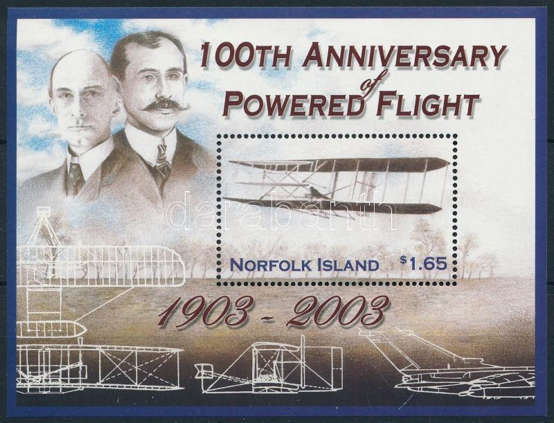 100th anniversary block of the Wright brothers' first powered flight block, A Wright fivérek első motoros repülésének 100. évfordulója blokk