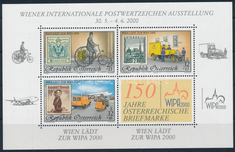 Nemzetközi Bélyegkiállítás WIPA 2000 blokk, International Stamp Exhibition WIPA 2000 block