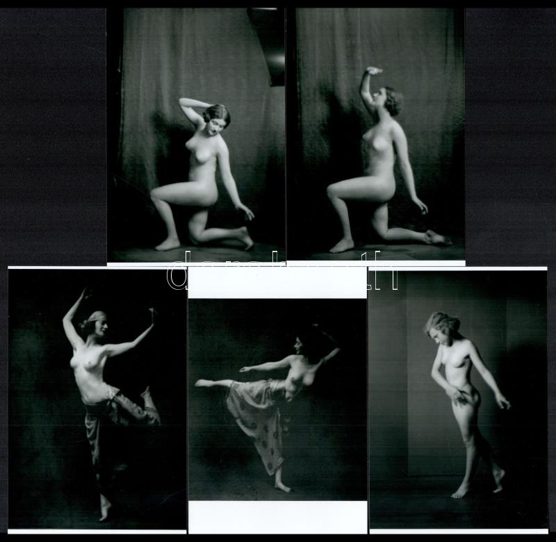 Szolidan erotikus fotók tétele, a felvételek változó időpontokban készültek, 5 db modern nagyítás, 15x10 cm