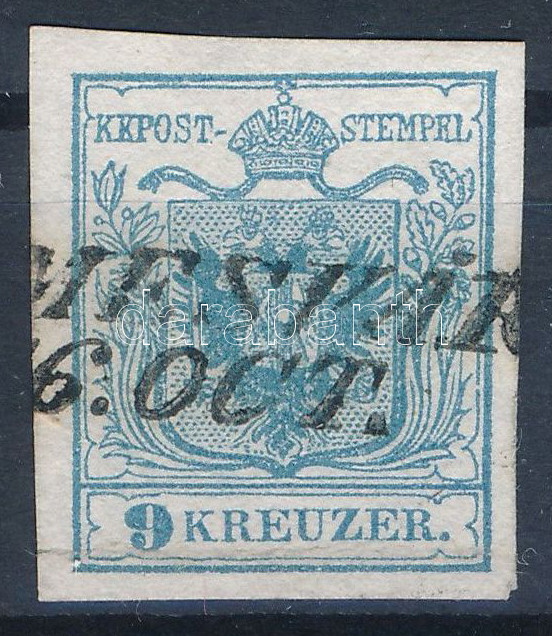 1850 9kr HP type I., greyish blue 