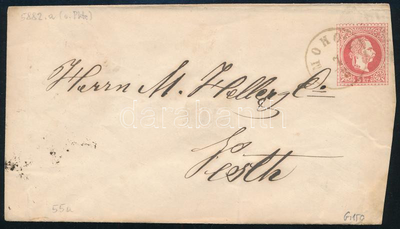 1868 5kr díjjegyes boríték / PS-cover 