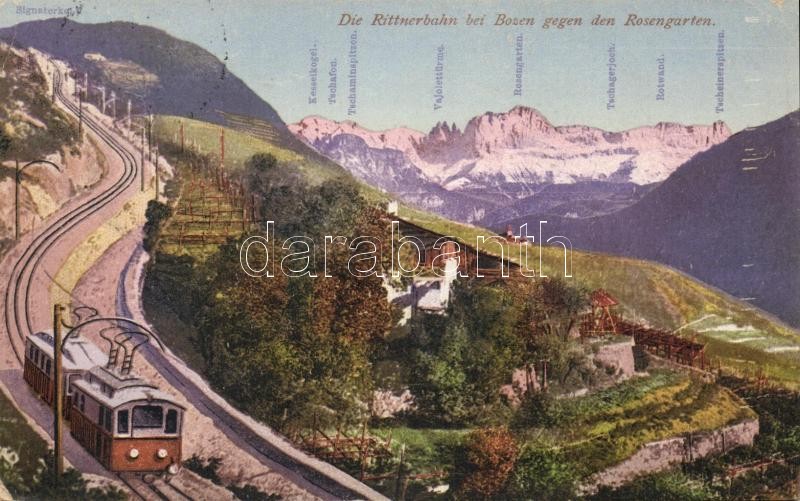 Bolzano, Bozen; Rosengarten, Rittnerbahn / garden, electric light railway