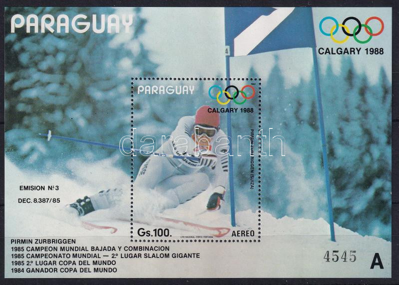 Winter Olympic Games, Calgary block, Téli olimpiai játékok, Calgary blokk