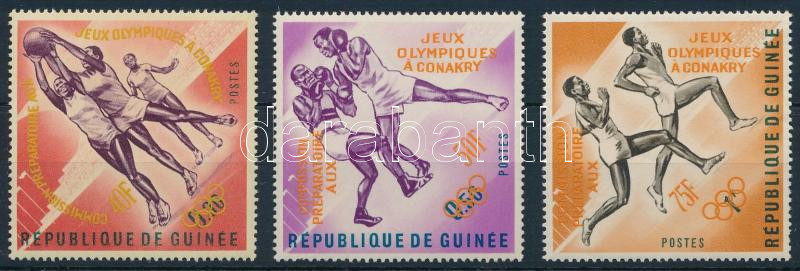 Preolympics sport games set with orange overprint, Előolimpiai sportjátékok sor narancssárga felülnyomással