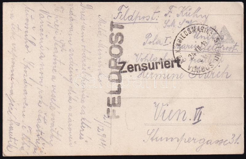 1914 Tábori posta képeslap 