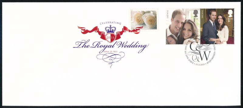 The wedding of Prince William and Kate Middleton FDC, Vilmos herceg és Kate Middleton esküvője FDC