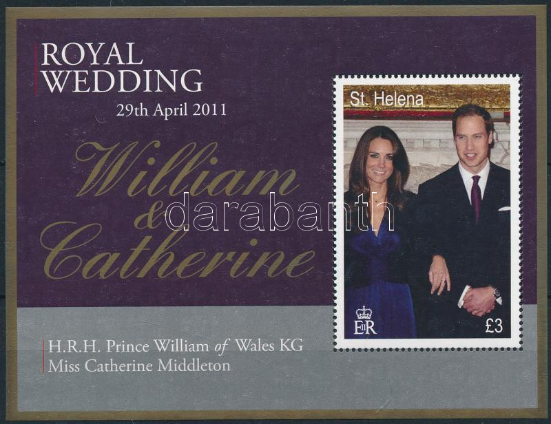 Vilmos herceg és Katalin Middleton esküvője blokk, The wedding of Prince William and Kate Middleton block