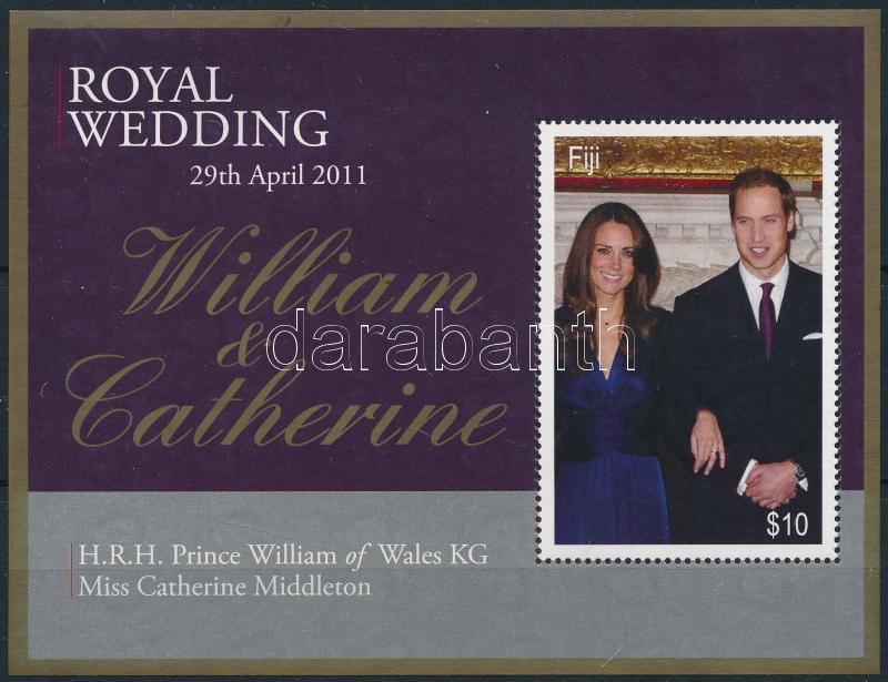 Vilmos herceg és Katalin Middleton esküvője blokk, The wedding of Prince William and Catherine Middleton block