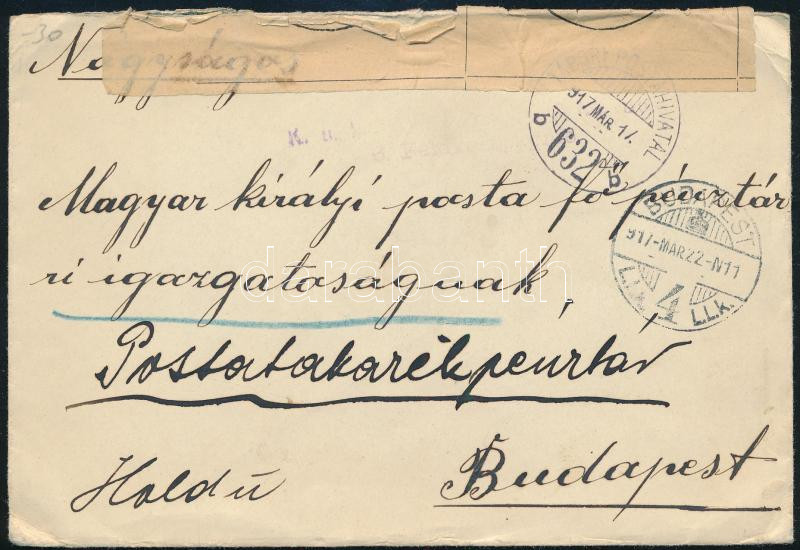 1917 Tábori posta levél 