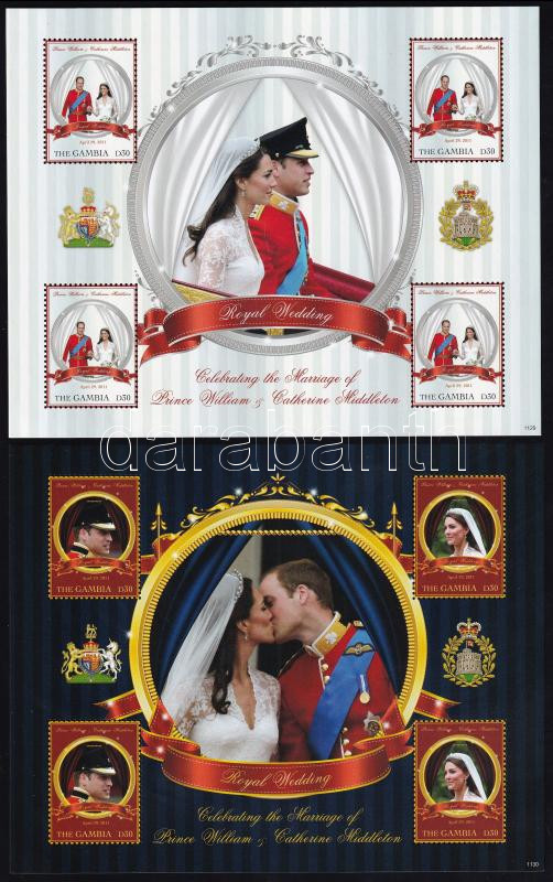 The wedding of Prince William and Kate Middleton minisheet set, Vilmos herceg és Kate Middleton esküvője kisív sor