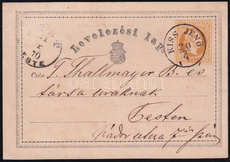 1870 2kr PS-card, nice colour 