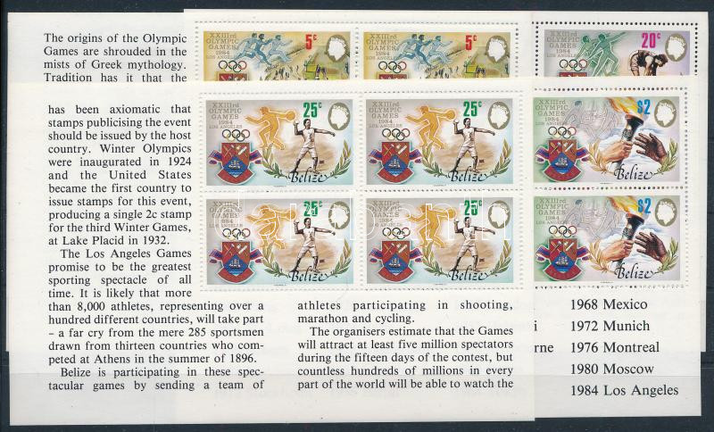 Summer Olympics, Los Angeles (II.) set stamp booklet pages, Nyári Olimpia, Los Angeles (II.) sor bélyegfüzet lapokon
