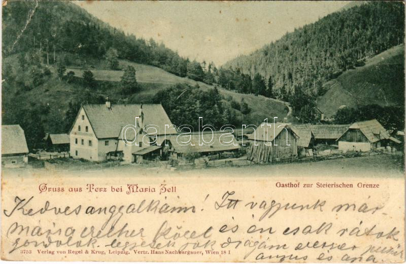 1899 (Vorläufer) Terz bei Mariazell (Steiermark), Gasthof zur Steierischen Grenze / inn