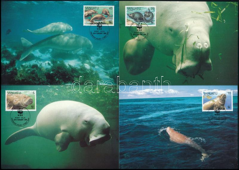 WWF: Dugong set on 4 CM Mi 782-785, WWF: Dugong sor 4 db CM-n Mi 782-785