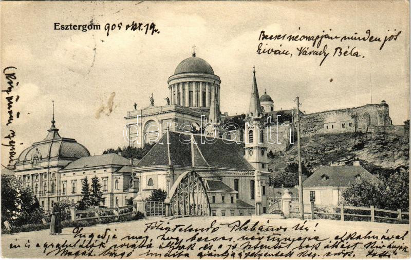 1905 Esztergom, Bazilika, híd