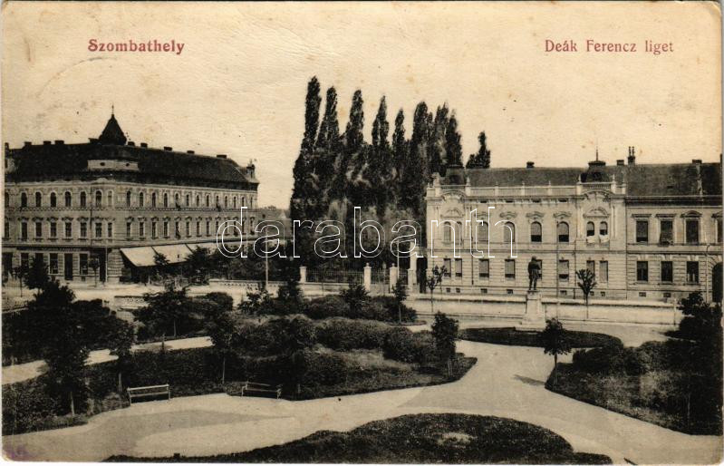 1913 Szombathely, Deák Ferenc liget, Széll Kálmán kávéház