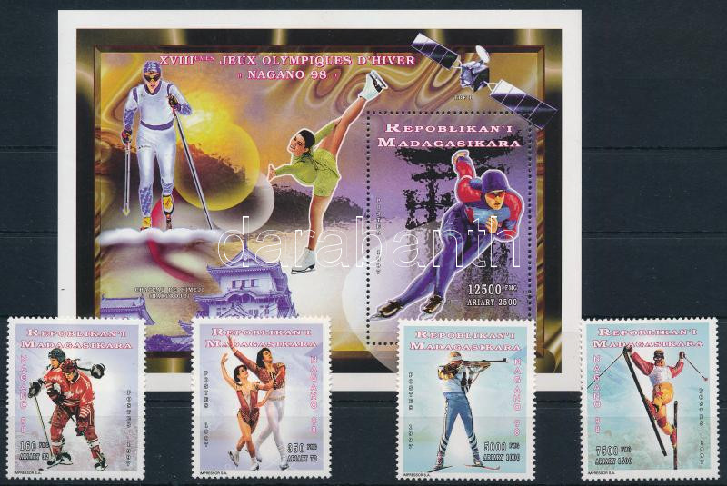 Winter olympics set + block, Téli olimpia sor + blokk