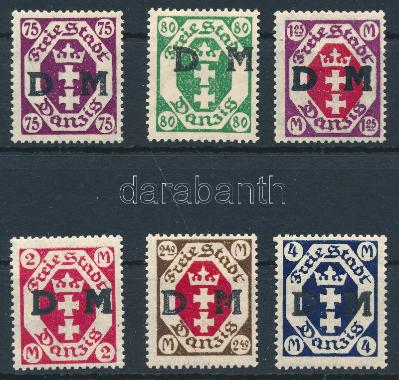 Official set, 1921 Hivatalos Mi 15-20