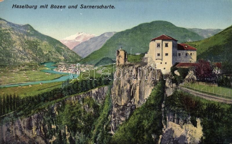 Bolzano, Bozen; Castel Flavon (Haselburg), Sarnerscharte / castle, mountain