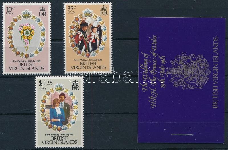 Diana and Charles' wedding set + stamp booklet, Károly és Diana esküvője sor + bélyegfüzet