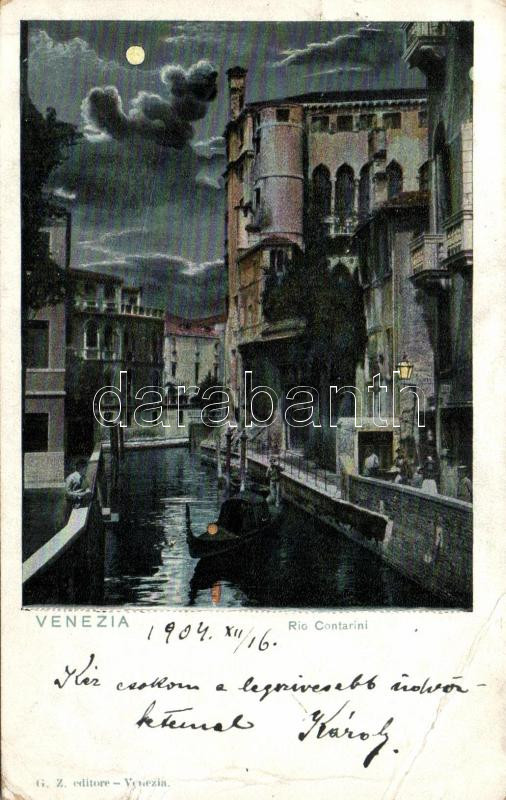 Venezia, Venice; Rio Contarini, at night