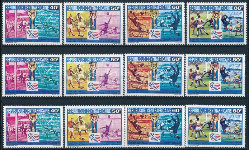 World Cup USA starting values 3x4 pcs, 3 db Labdarúgó-világkupa 1994, USA (I) sor 4 kezdőértéke