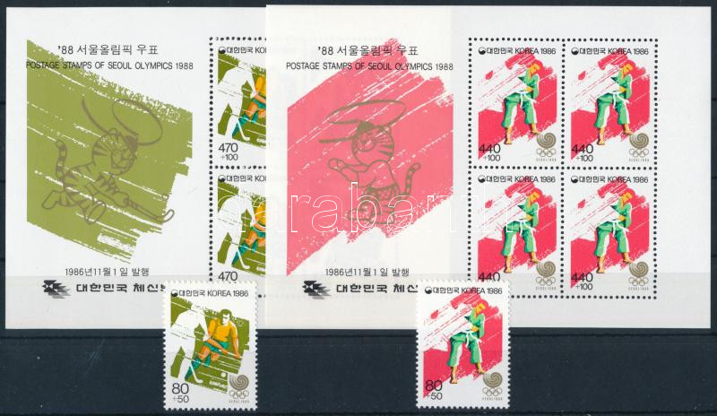 Nyári Olimpia, Szöul sor + kisív sor, Olympic Games Seoul set + minisheet set