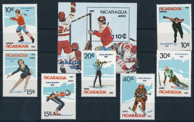 Winter Olympics Calgary set + block, Téli Olimpia, Calgary sor + blokk