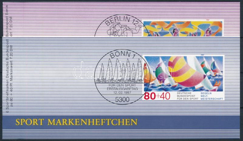 Sport aid stamp booklet pair, Sporthilfe bélyegfüzet pár