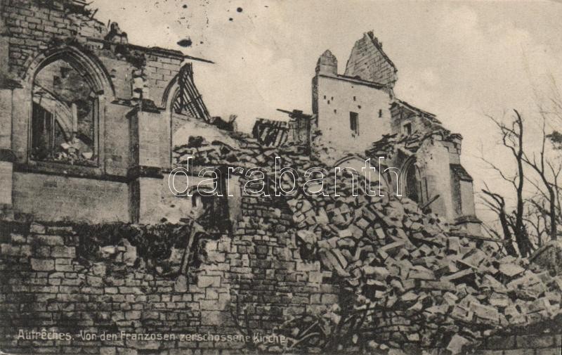Autreches, destroyed French church