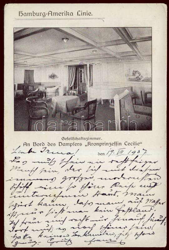 SS Kronprinzessin Cecilie, Gesellschaftszimmer / lounge, interior