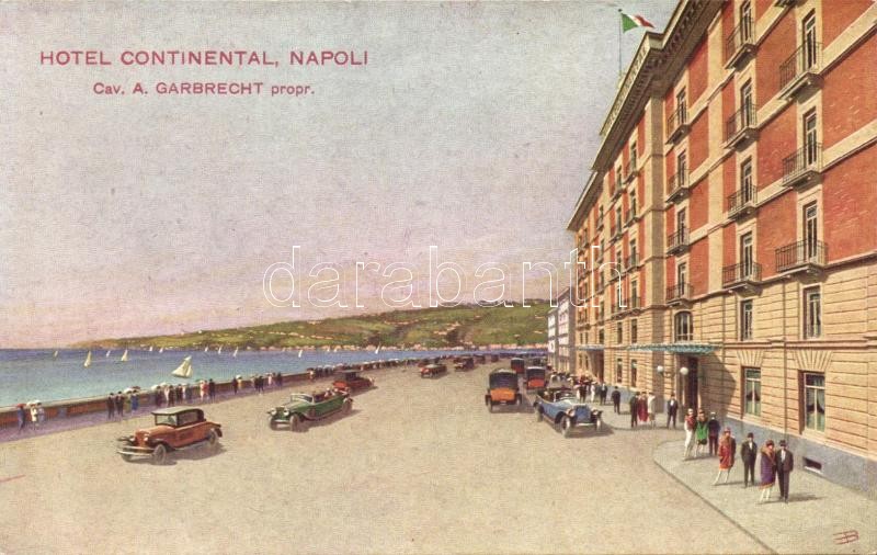 Naples, Napoli; Hotel Continental, automobiles