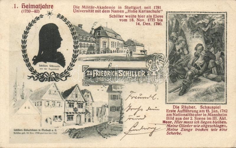 Friedrich Schiller's Hundertstem Todesjahr / 100th anniversary of the death of Friedrich Schiller, Friedrich Schiller halálának 100. évfordulójára
