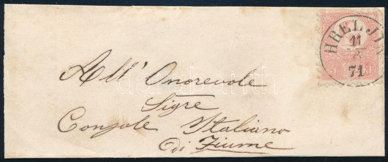 1871 5kr on cover 