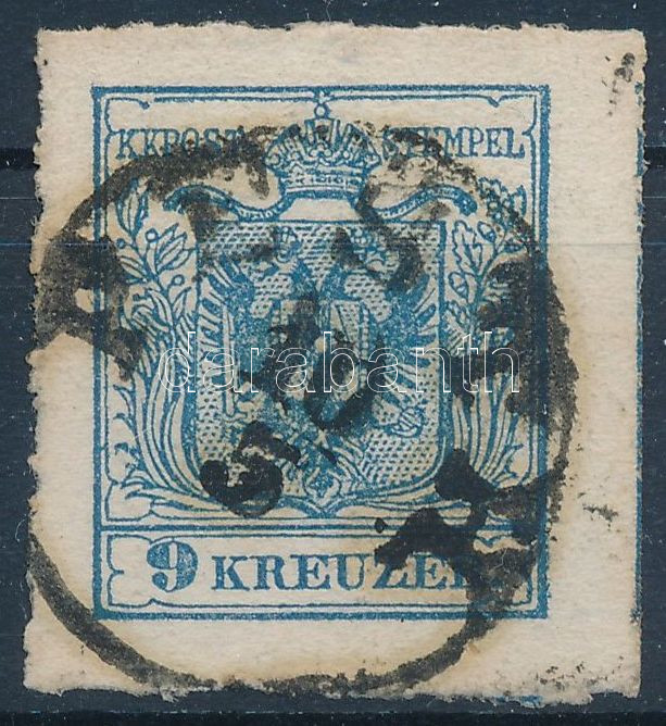 1850 9kr type MP IIIb, hand laid on all 4 sides with large margins 